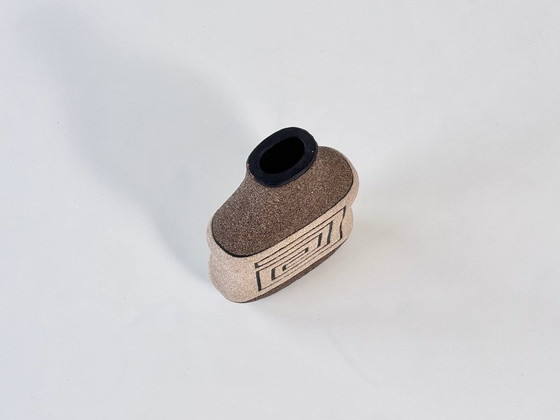 Katharina Eichler Vessel Sculpture, Nerikomi Ceramics, Unique Character, Vases, Brown, Modern (photo 10 of 11)