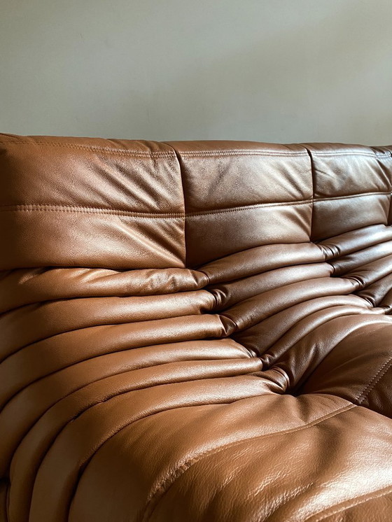 Image 1 of Ligne Roset - Togo - 3 places - Cuir brun cognac