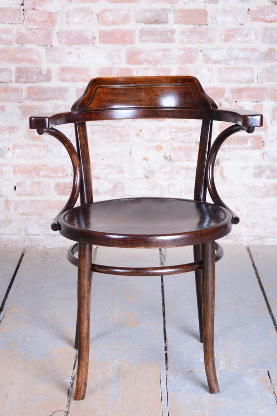 Gerestaureerde art-deco stoel, beukenhout, herleefd Pools, Tsjechisch, jaren 1920 – Fauteuils, Wood (photo 3 of 13)