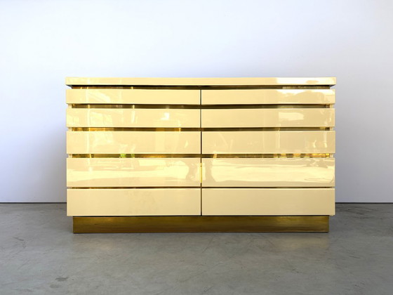 Jean Claude Mahey chest of drawers, 1970s – Brass (photo 10 of 11)