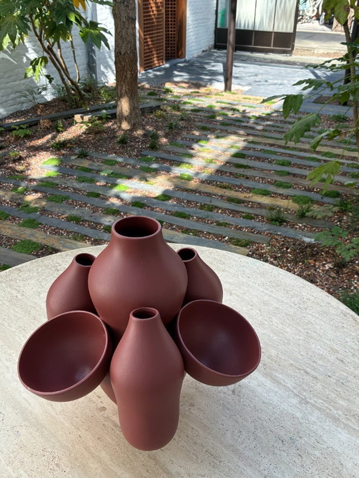 Allpa vase terra cotta design J.B. Fastrez