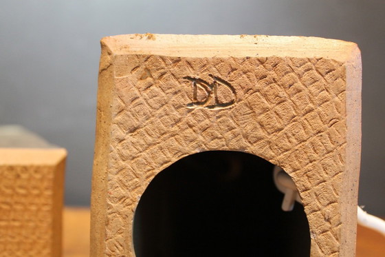 Image 1 of Paire asymétrique de lampes de table néo-brutalistes