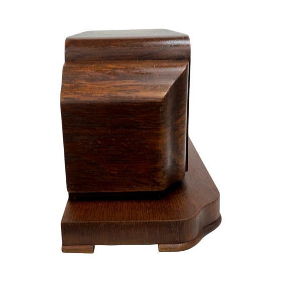 Image 1 of Reloj de repisa Art Déco de chapa de nogal, mecánico, Alemania, década de 1920