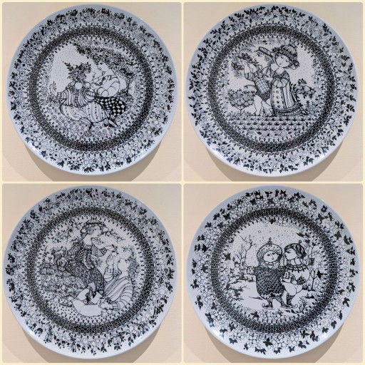 Bjørn Wiinblad 4 Seasons – komplettes XL Set Ø35 cm