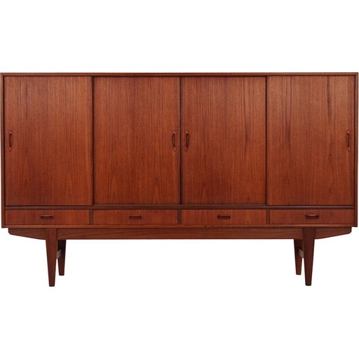 Vintage teakhouten highboard, Denemarken 1970