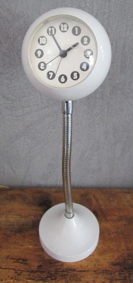 Retro buro klokje met "goose neck",jaren 80.