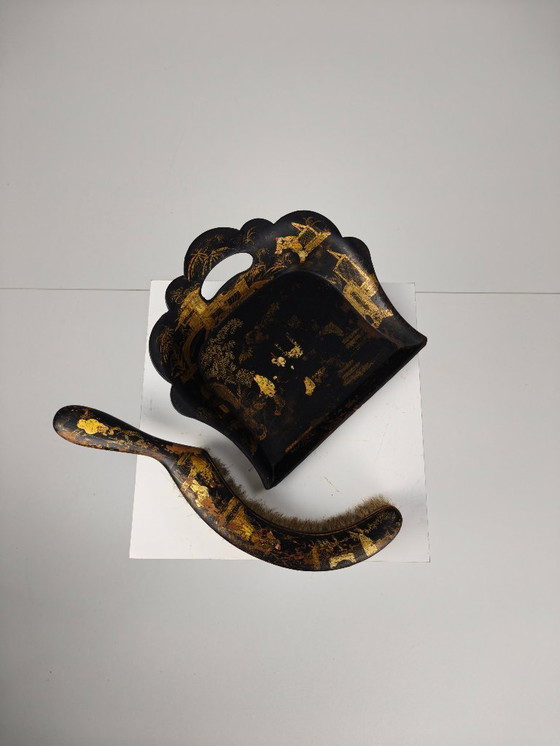 Image 1 of 19th century French Chinoiserie papier-mâché silent butler