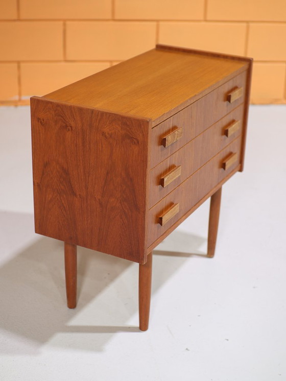 Image 1 of Piccola cassettiera comodino in teak danese vintage