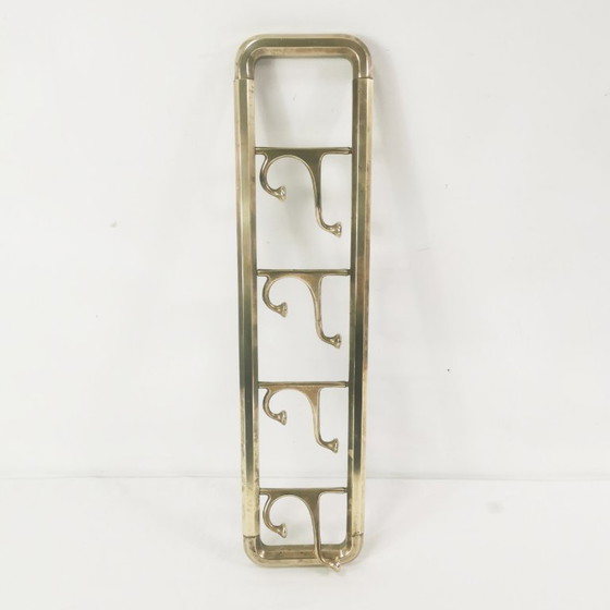 Perchero de pared Art Déco de latón, Austria, década de 1940. – Brass (photo 12 of 13)