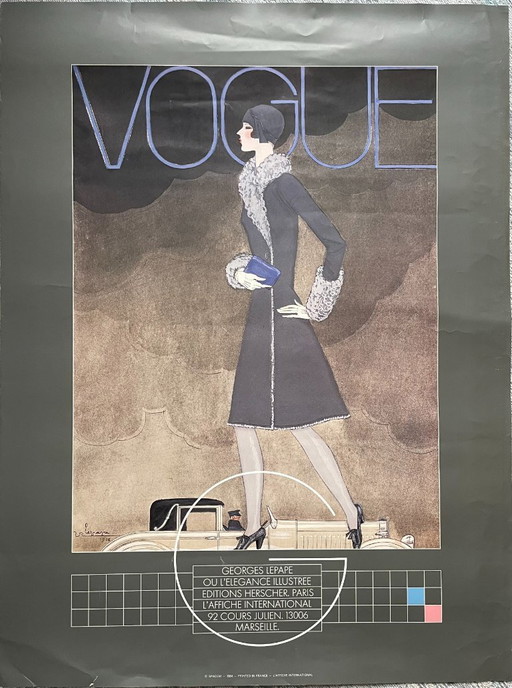 Gerorger Lepape, Ou L'elegance...copyright SPADEM , 1984 Stampato in Francia