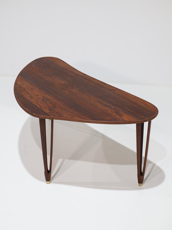 Organic Coffee table BC Møbler triangle rosewood Danish 1960s (photo 2 of 13)
