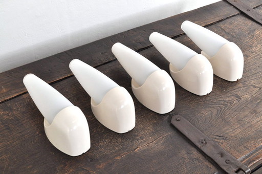 Lámparas de pared vintage de ópalo/baquelita Bo-Niko