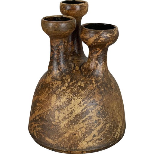 Vase vintage abstrait en céramique de Gerhard Liebenthron, Allemagne, années 1970