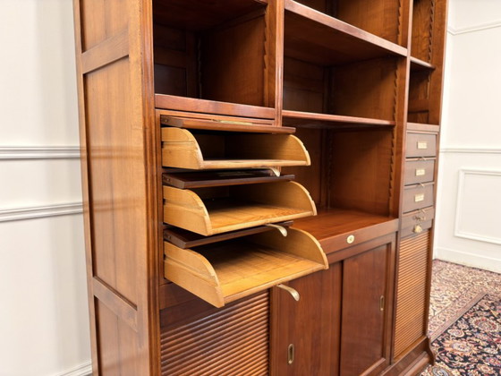 Italian Classic Assi D'Asolo Bookcase – Wood, Brass (photo 17 of 21)