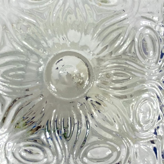 Image 1 of Kleine Wandleuchte Deckenleuchte minimalistische Glas 1970 1980 seventies antike Leuchte transparent