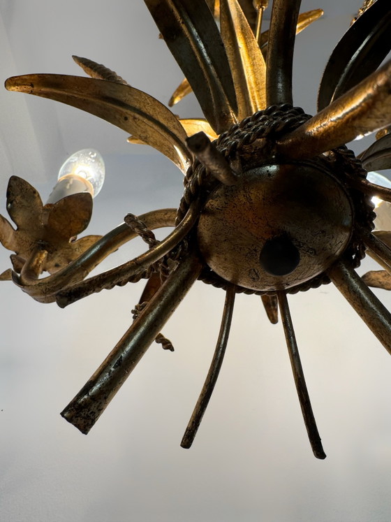 Image 1 of Lustre épi de blé doré Hans KOGL années 70
