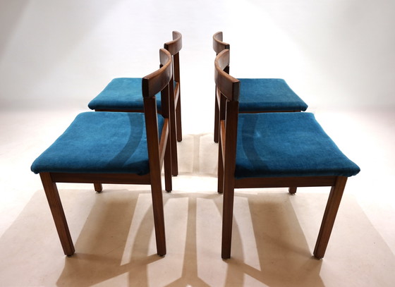 Image 1 of Asko Finland Set di 4 sedie da pranzo Tectonia di Jussi Peippo, 1960