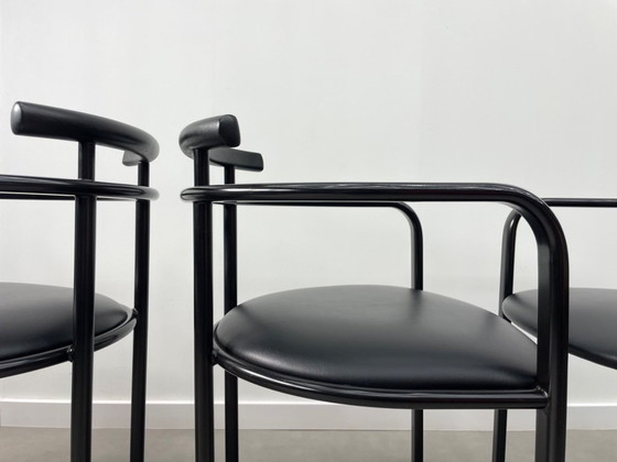 Image 1 of Set of 4 postmodern Martina dining chairs by Carlo Bimbi for Segis Italy, 1980s
