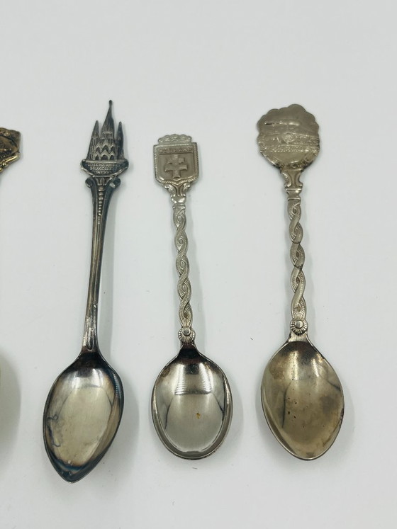 Set of 7 Heraldic City Souvenir Spoons – Cutlery Sets, Metal (photo 4 of 11)