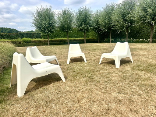 4 white vintage Ikea chairs