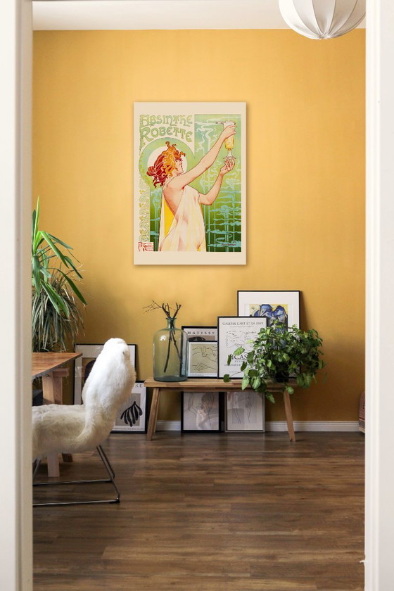 Image 1 of Affiche Art déco pour l'absinthe Robette par Privat Livemont - 70x100cm