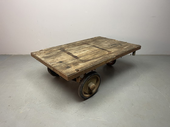 Vintage Industrial Factory Platform Trolley | Unknown | 1950s. Ref.: CT1003 – Coffee tables, Wood, Metal (photo 15 of 15)