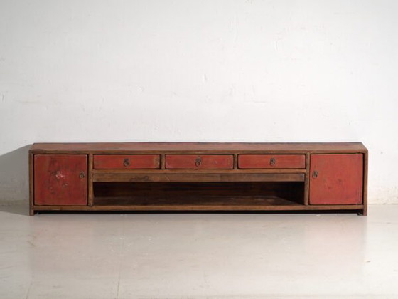 Antiker rot lackierter Unterschrank aus Ulmenholz – China, circa 1900 – Sideboard, Iron (photo 36 of 40)