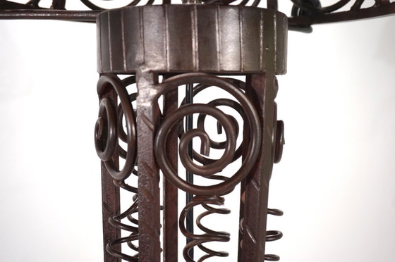 Image 1 of Lampadaire Art Nouveau en fer forgé, 1920