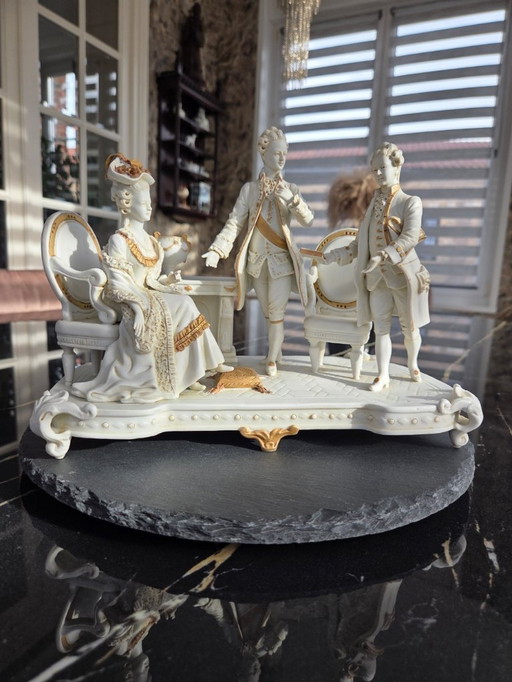 Group of elegant figures in Biscuit porcelain - 20th century (ref 3775)