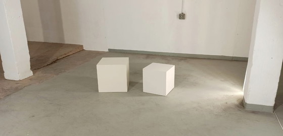 Image 1 of Ensemble de 2 boîtes de présentation vintage en bois