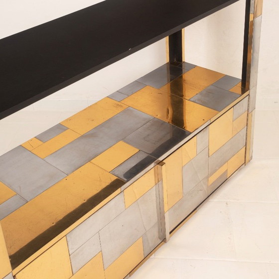Paul Evans Cityscape Brass and Stainless Steel Bookcase, First Series, 1971 (photo 15 of 29)