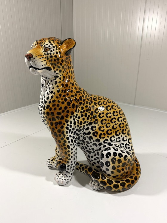 Grande Leopardo in Ceramica Italiano Anni '70 – Oggetti decorativi (photo 4 of 15)