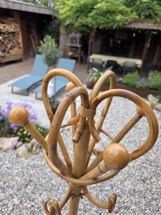 Vintage Boho Kapstok – Kapstokken, Rattan, Bamboo, Bohemian (photo 5 of 5)