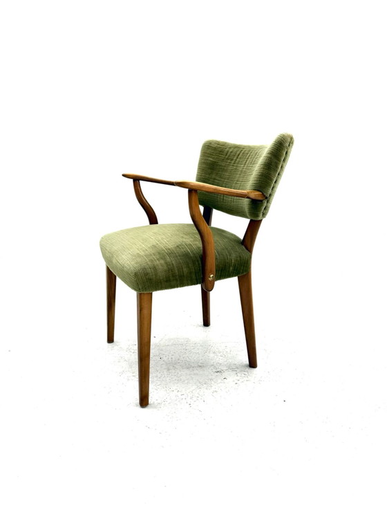 Set van 2 vintage cocktailfauteuils, jaren ‘60, Hout, Textiel, Bruin (foto 8 van 10)