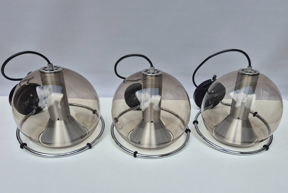 Image 1 of Vintage wall lamp - RAAK set of 3 globes - 1960s