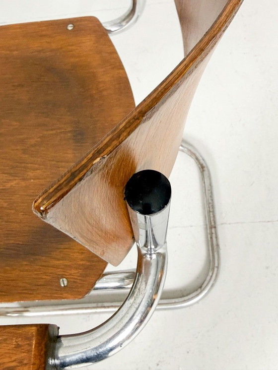 Image 1 of Juego de 2 sillas cantilever de Mart Stam para detectores de mosquitos, modelo: FN6, década de 1930