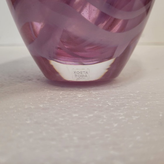 Image 1 of Vase „Atoll“, Anna Ehrner für Kosta Boda, geblasenes Glas, 80er Jahre – Schweden