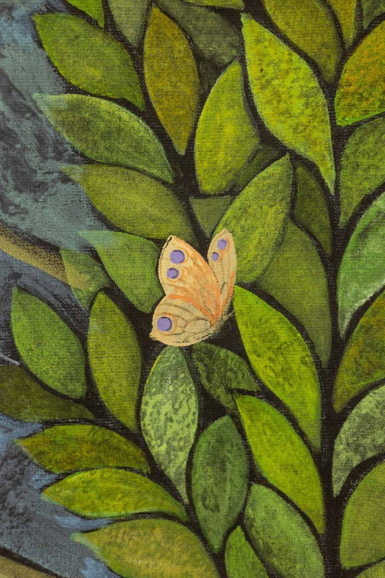 Image 1 of Groot acrylschilderij op linnen canvas. Hedendaags werk.