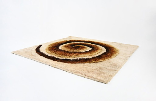 Alfombra italiana estampada, años 60