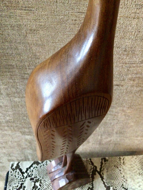 Image 1 of Mid Century Teak Bird height 70 cm