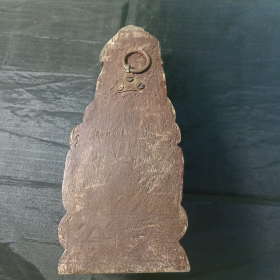 Vintage hand-carved wooden Hindu god bust – 22 cm – Sculpture (photo 6 of 6)