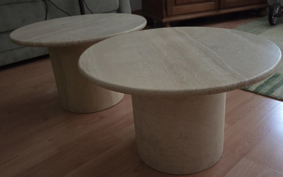 Stenen tafels – Salontafels, Stone, Travertin (photo 3 of 5)