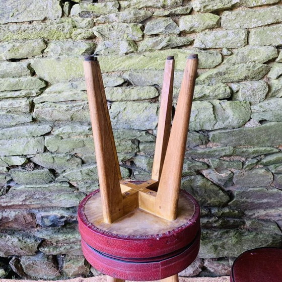 Image 1 of Set of 4 vintage stools from the 1960s