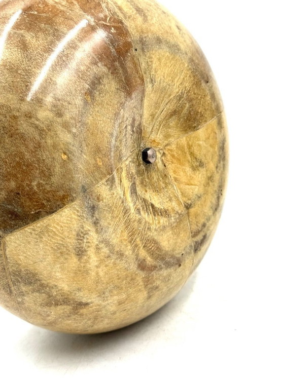 Image 1 of Mid-century cream parchment vase, Aldo Tura Italy 1950s