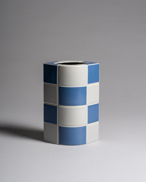 Image 1 of Postmodern Rosenthal Porcelain Vase DUO Jan v.an der Vaart Memphis Style 1980s