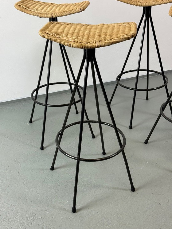 Image 1 of Taburetes de bar italianos de los años 60 (juego de 4)