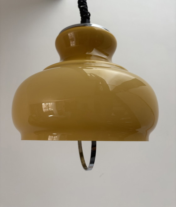 Opaline glass Italian 1960s pendant lamp (photo 2 of 8)