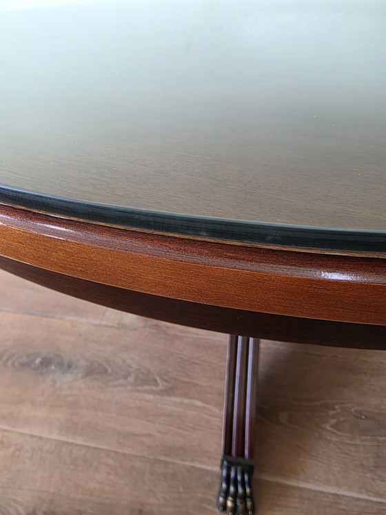 Image 1 of Vintage coffee table 99 cm with 3D wooden top