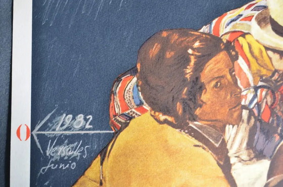 Herman Braun-Vega "Cheaters in Cancun" Georges De La Tour 1982 Lithographie, Signée (photo 8 of 11)