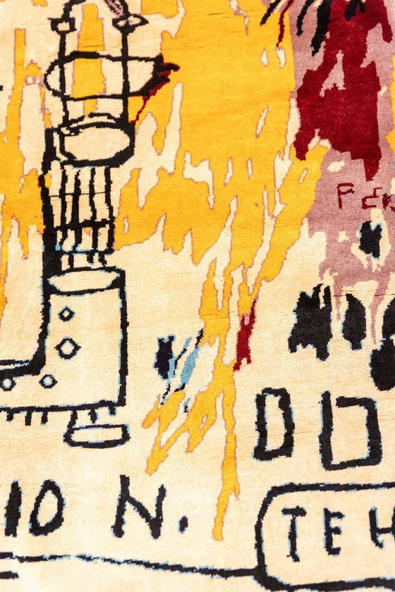 Image 1 of Handgeweven wandtapijt, geïnspireerd door Jean-Michel Basquiat. 2026